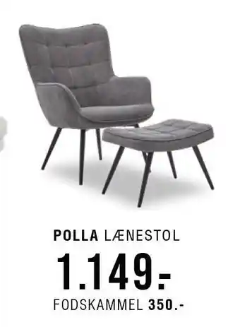 Ilva Polla lænestol og fodskammel tilbud