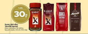 Dagli'Brugsen Karat, bki eller merrild special tilbud