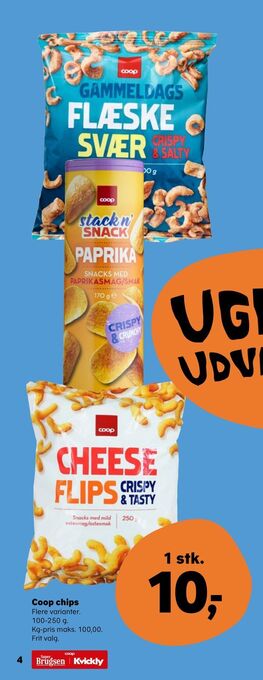 Kvickly Coop chips tilbud