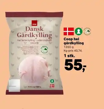Kvickly Coop hel gårdkylling tilbud