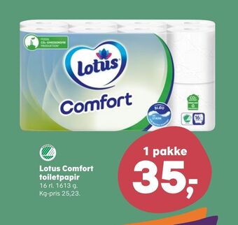 Kvickly Lotus comfort toiletpapir tilbud