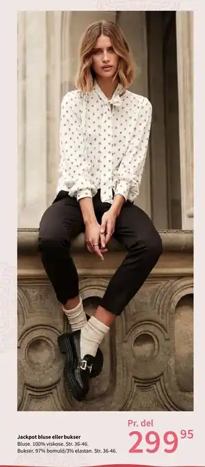 Kvickly Jackpot bluse eller bukser bluse tilbud