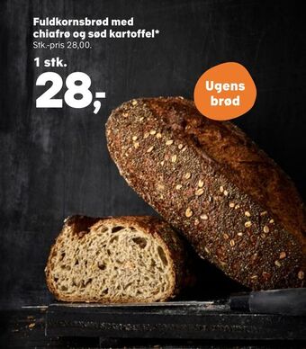 SuperBrugsen Fuldkornsbrød med chiafrø og sød kartoffel* tilbud