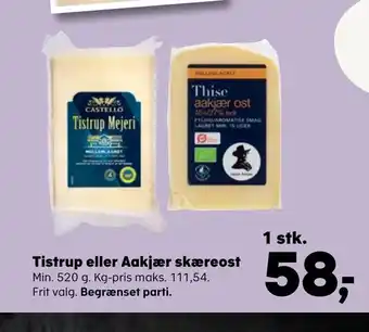 Tistrup eller aakjær skæreost