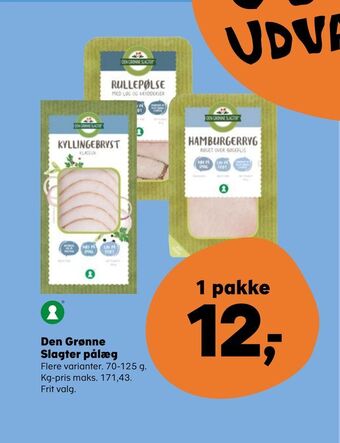 SuperBrugsen Den grønne slagter pålæg tilbud