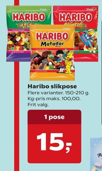 SuperBrugsen Haribo slikpose tilbud