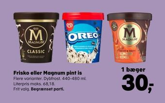 SuperBrugsen Frisko eller magnum pint is tilbud