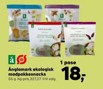 SuperBrugsen Änglamark økologisk madpakkesnacks tilbud