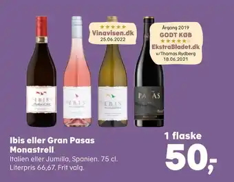 SuperBrugsen Ibis eller gran pasas monastrell tilbud