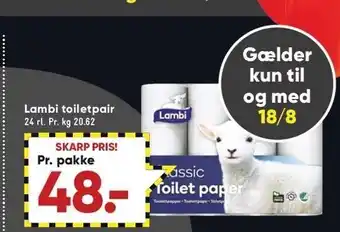 Bilka Lambi toiletpapir tilbud