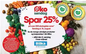 Bilka Spar 25% på øko søndag tilbud