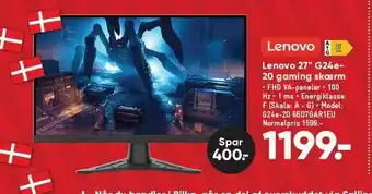 Lenovo 27" g24e-20 gaming skærm
