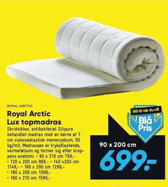 Bilka Royal arctic lux topmadras tilbud