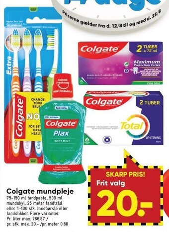 Bilka Colgate mundpleje tilbud
