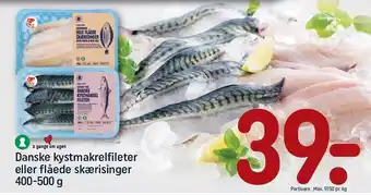 REMA 1000 Danske kystmakrelfileter el. flåede skærisinger tilbud