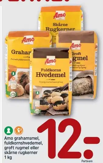 REMA 1000 Grahamsmel, fuldkornshvedemel, groft rugmel el. skårne rugkerner tilbud