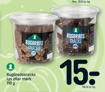 REMA 1000 Rugbrødssnacks lys el. mørk tilbud