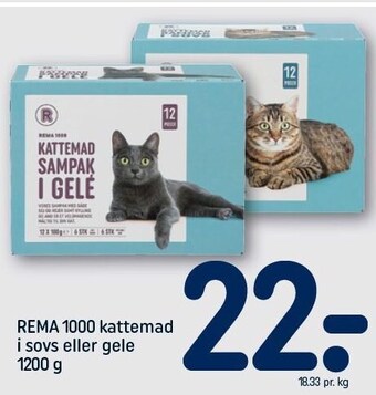 REMA 1000 Rema 1000 kattemad i sovs eller gele tilbud