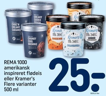 REMA 1000 Rema 1000 amerikansk inspireret flødeis eller kramer's tilbud