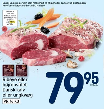 REMA 1000 Ribeye el. højrebsfilet tilbud