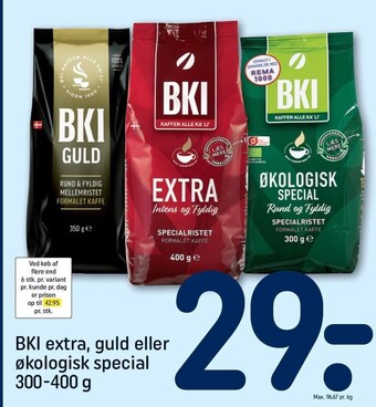REMA 1000 Bki extra, guld el. øko special tilbud