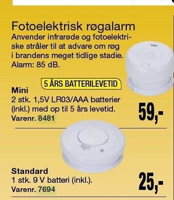 Harald Nyborg Fotoelektrisk røgalarm tilbud