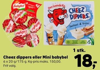 SuperBrugsen Cheez Dippers eller Mini Babybel tilbud