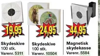 Skydeskive el. magnetisk skydekasse