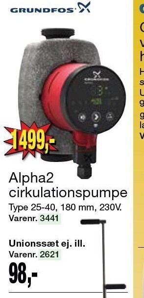 Harald Nyborg Alpha2 cirkulationspumpe tilbud