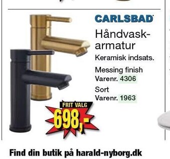 Harald Nyborg Håndvaskarmatur tilbud