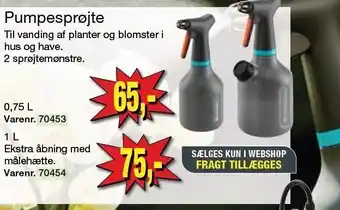 Pumpesprøjte 0,75 l el. 1 l