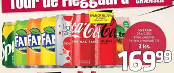 Fleggaard Coca cola - flere varianter tilbud
