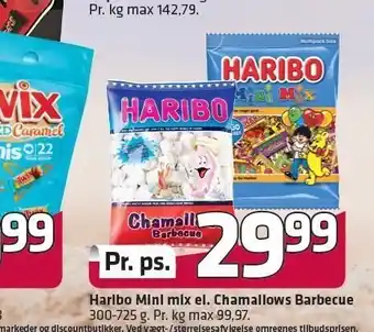 Fleggaard Haribo mini mix el. charmallows barbecue tilbud