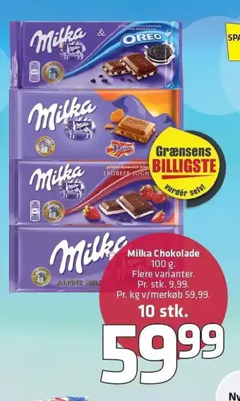 Fleggaard Milka chokolade 10 stk. tilbud