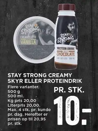 MENY Stay strong creamy skyr el. proteindrik tilbud