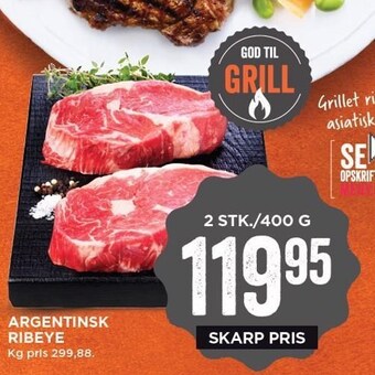 MENY Argentinsk ribeye tilbud