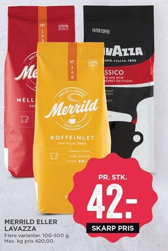 MENY Merrild el. lavazza tilbud
