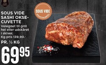 MENY Sous vide sashi oksecuvette tilbud
