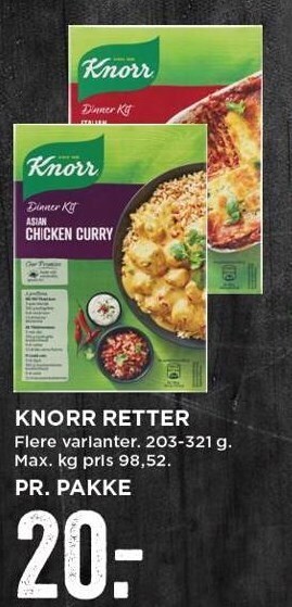 MENY Knorr retter tilbud