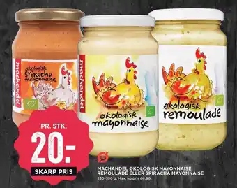 Machandel økologisk mayonnaise, remoulade el. sriracha mayonnaise