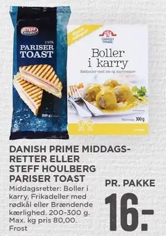 MENY Danish prime middagsretter el. steff houlberg pariser toast tilbud