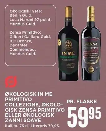 MENY Økologisk in me, primitivo tilbud