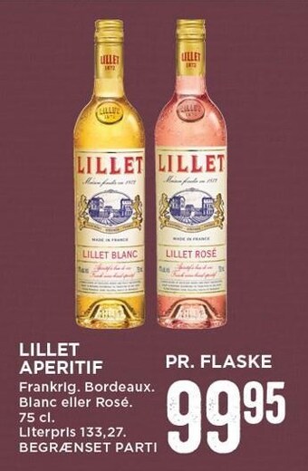 MENY Lillet aperitif tilbud