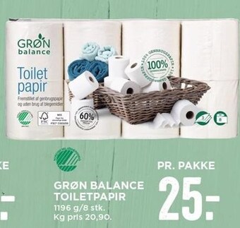 MENY Grøn balance toiletpapir tilbud