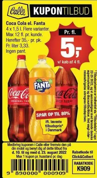 Calle Coca-cola el. fanta - kupontilbud tilbud