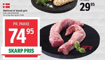 SPAR Mørbrad af dansk gris tilbud