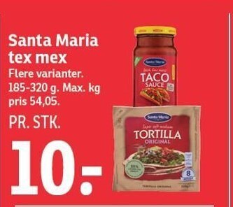 SPAR Santa maria tex mex tilbud