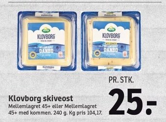 SPAR Klovborg skiveost tilbud