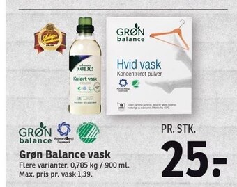 SPAR Grøn balance vask tilbud