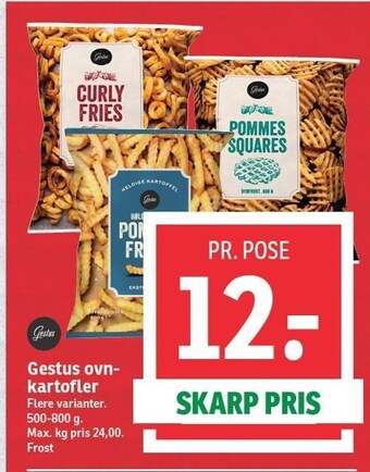 SPAR Gestus ovn-kartofler tilbud